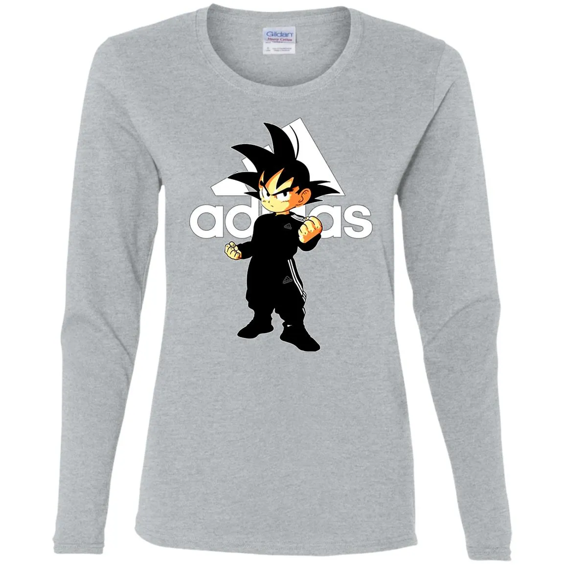 Goku Treding Adidas White T-shirt Women Long Sleeve Shirt