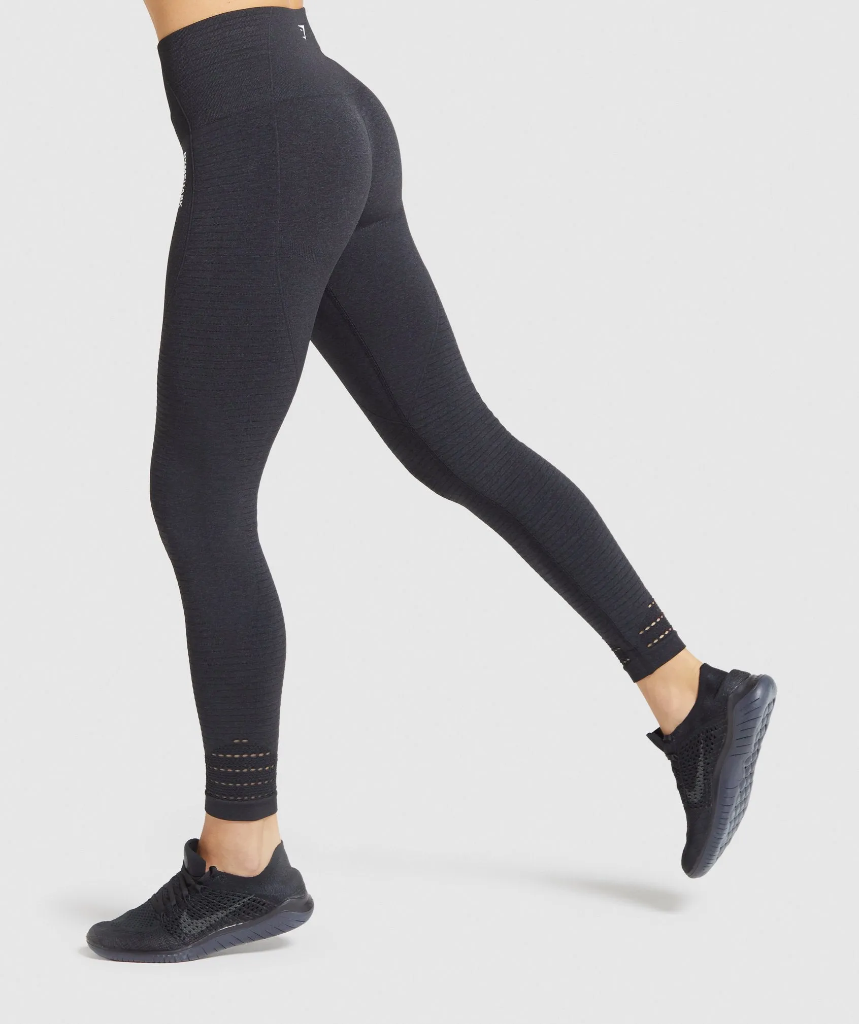 Gymshark Origin Seamless Leggings - Black Marl