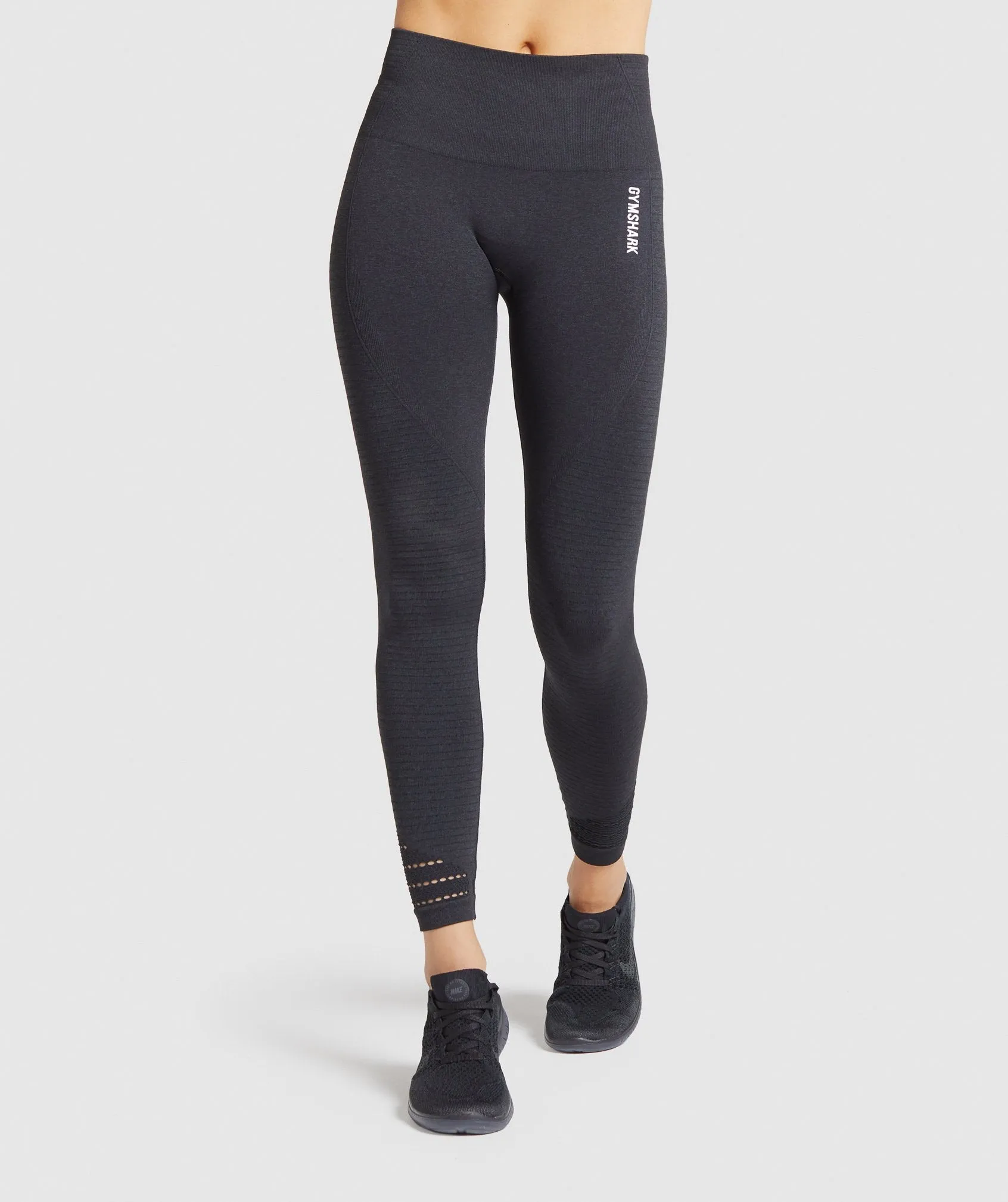 Gymshark Origin Seamless Leggings - Black Marl