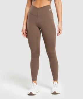 Gymshark Training V Waistband Leggings - Brown