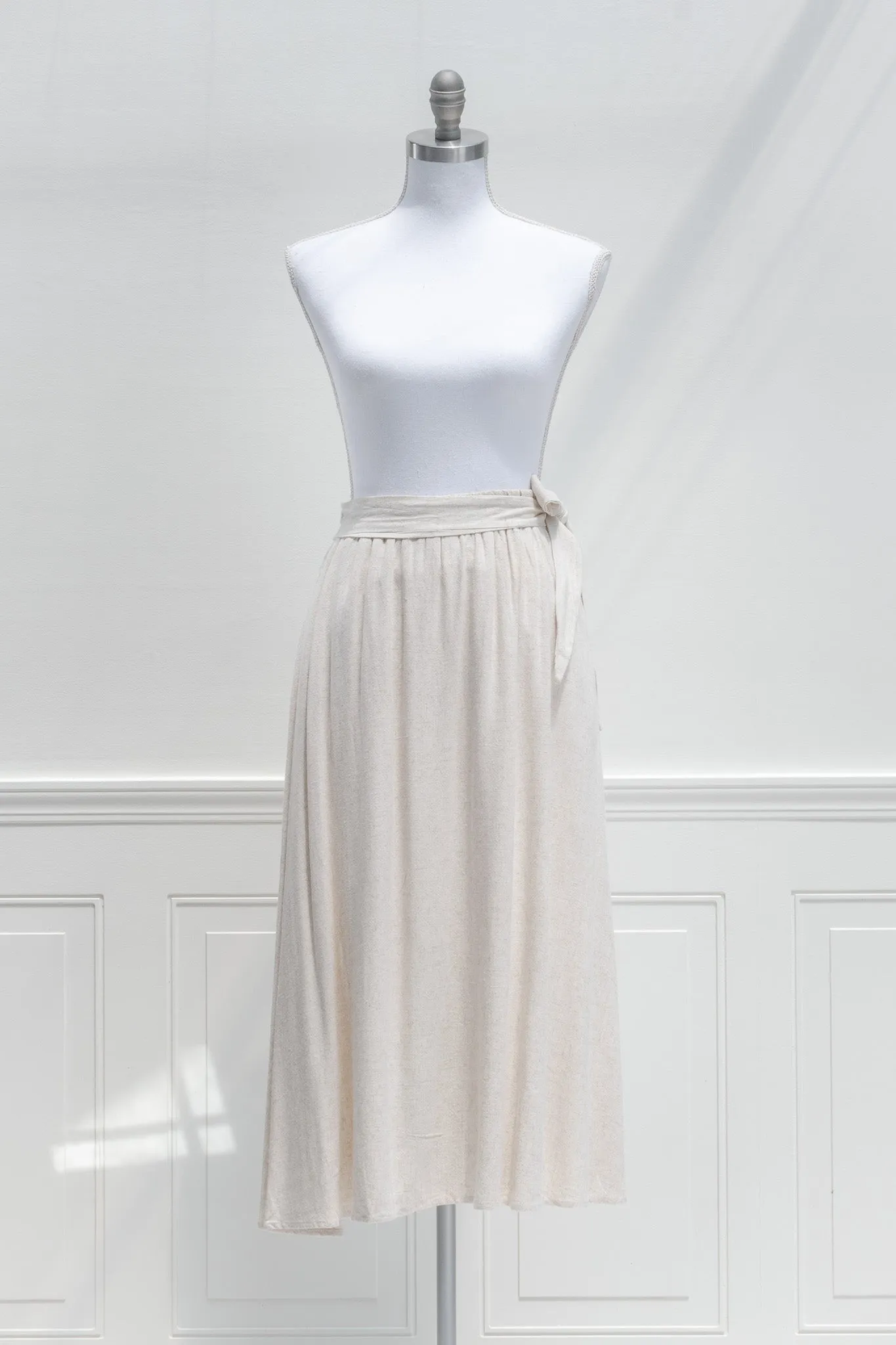 Helena Linen Midi Skirt