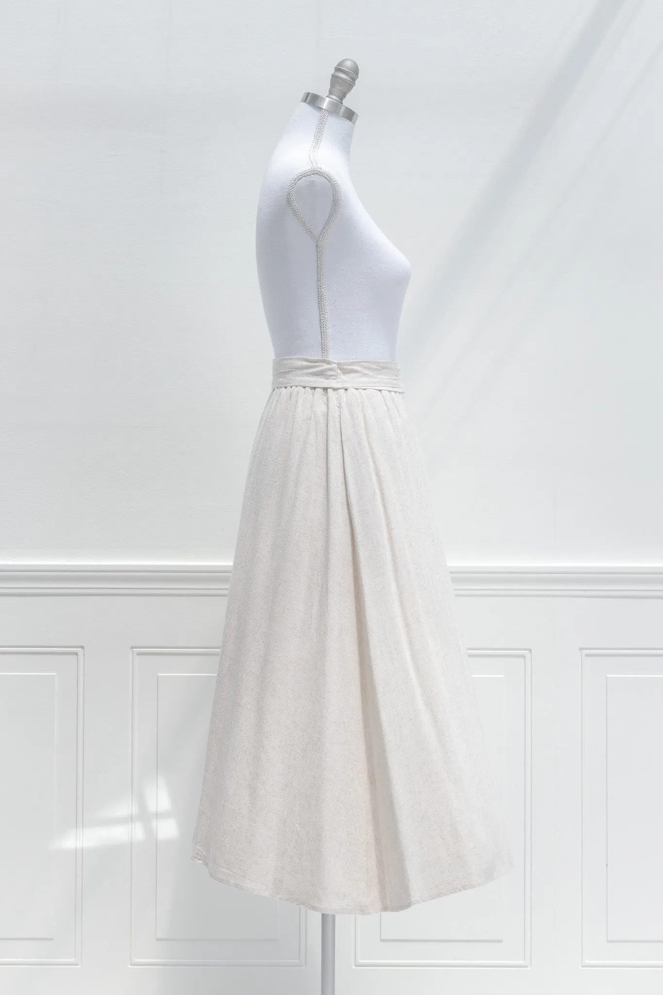 Helena Linen Midi Skirt