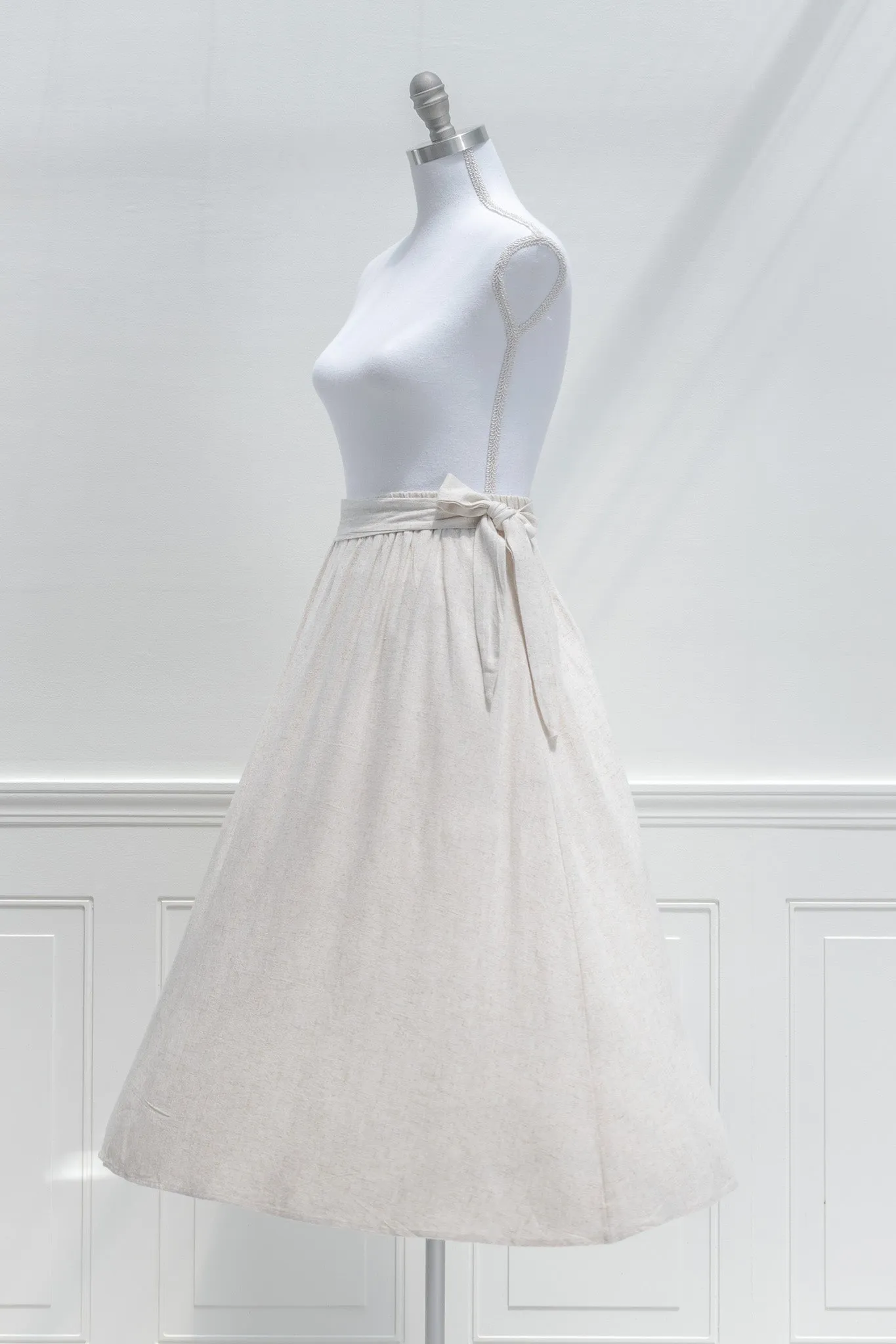 Helena Linen Midi Skirt