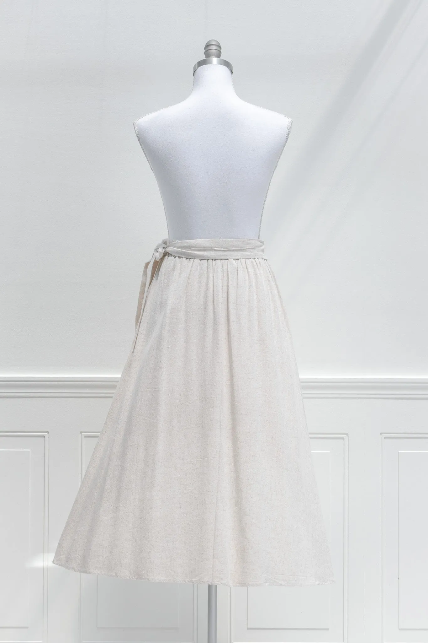 Helena Linen Midi Skirt