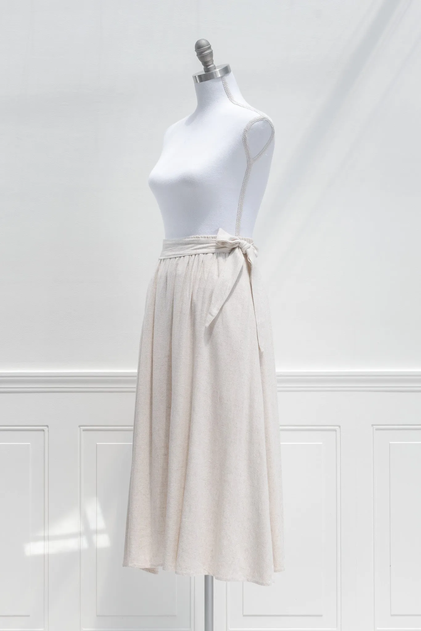 Helena Linen Midi Skirt