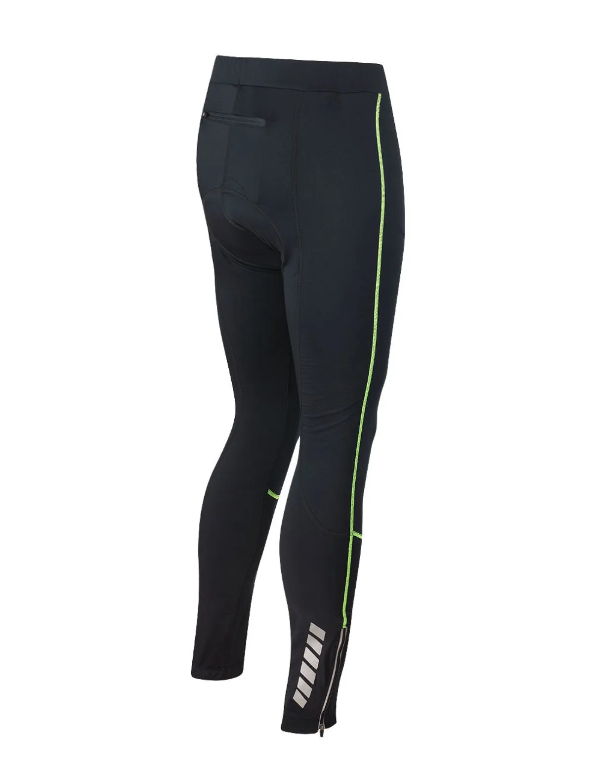 Herren Thermo Fahrradhose Lang Pro Schwarz Neon