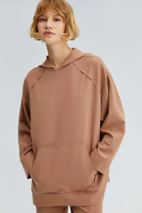 HOODED CREPE TUNIC