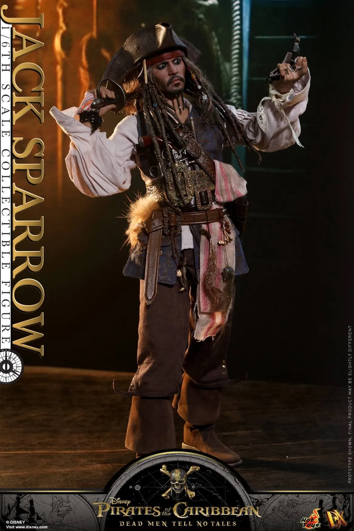 Hot Toys – DX15 – Pirates of the Caribbean: Dead Men Tell No Tales –  Jack Sparrow Collectible