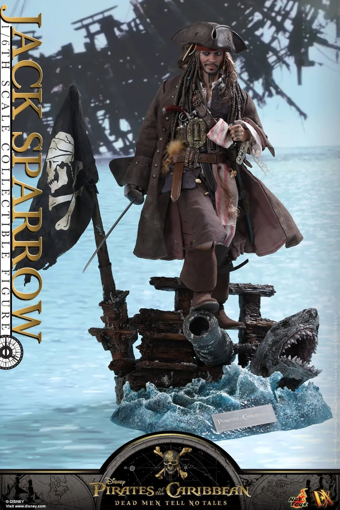 Hot Toys – DX15 – Pirates of the Caribbean: Dead Men Tell No Tales –  Jack Sparrow Collectible