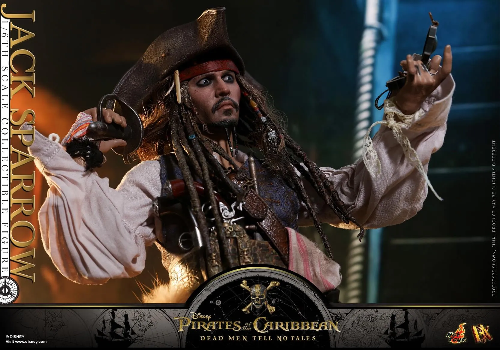 Hot Toys – DX15 – Pirates of the Caribbean: Dead Men Tell No Tales –  Jack Sparrow Collectible