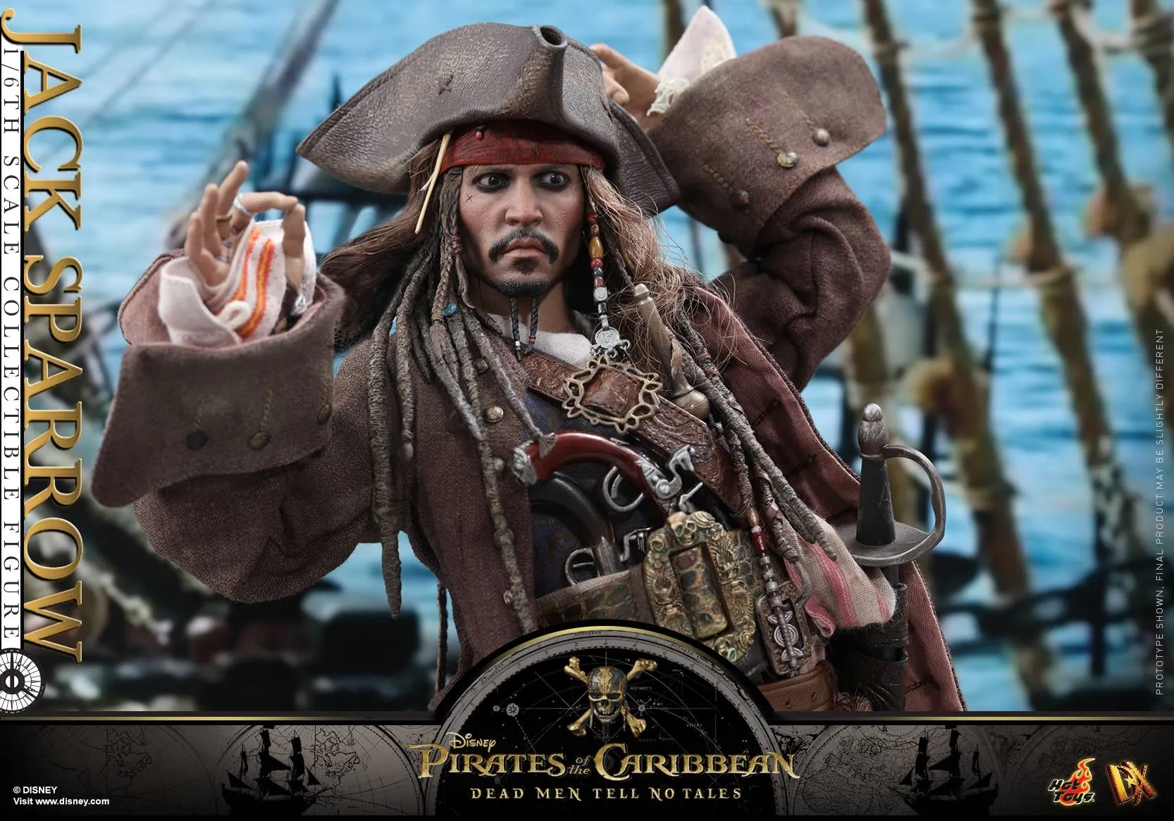 Hot Toys – DX15 – Pirates of the Caribbean: Dead Men Tell No Tales –  Jack Sparrow Collectible