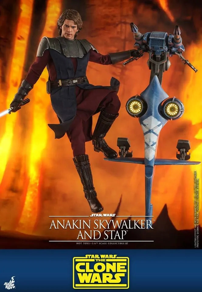 Hot Toys - TMS020 - Star Wars: The Clone Wars - 1/6th scale Anakin Skywalker and STAP Collectible Set