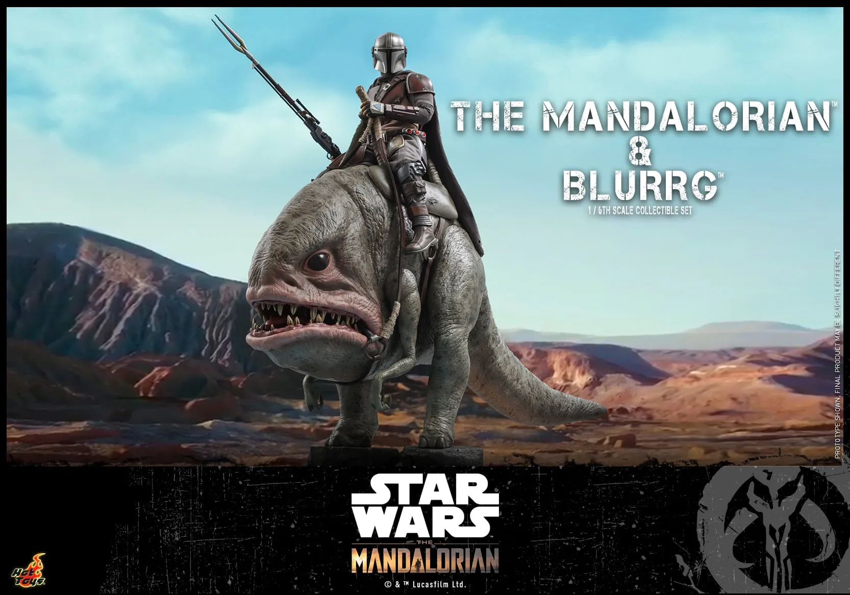 Hot Toys - TMS046 - Star Wars: The Mandalorian - 1/6th scale Mandalorian & Blurrg Collectible Set