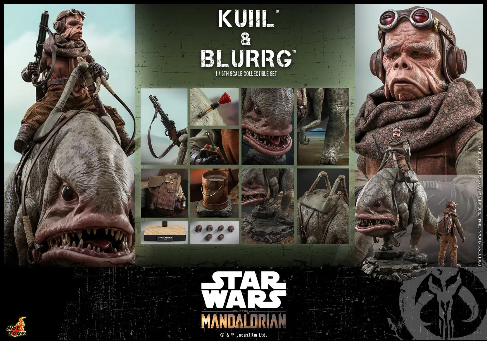 Hot Toys - TMS049 - Star Wars: The Mandalorian - 1/6th scale Kuiil & Blurrg Collectible Set