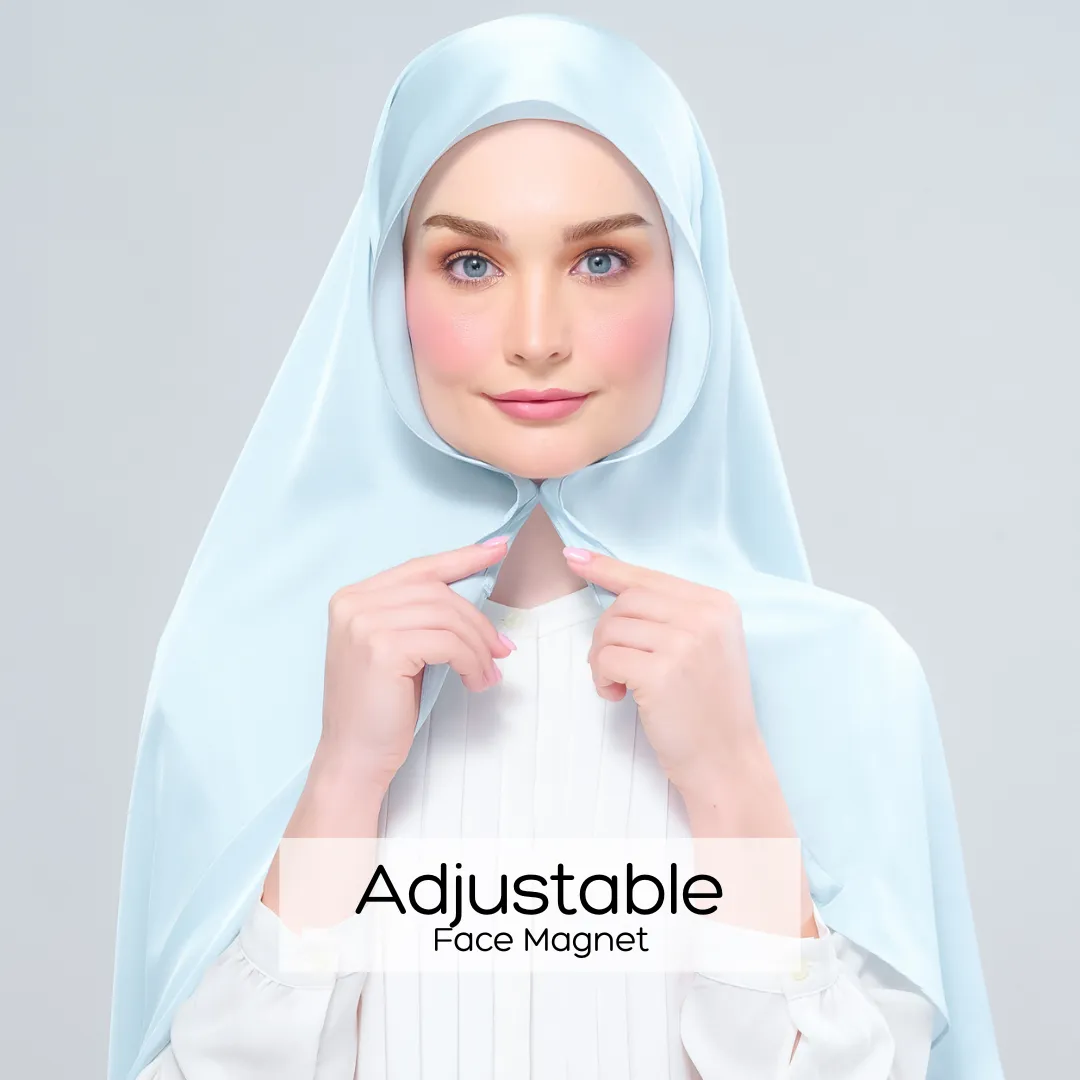 Instant Tag n' Go Shawl  | Satin Silk in Mint Blue