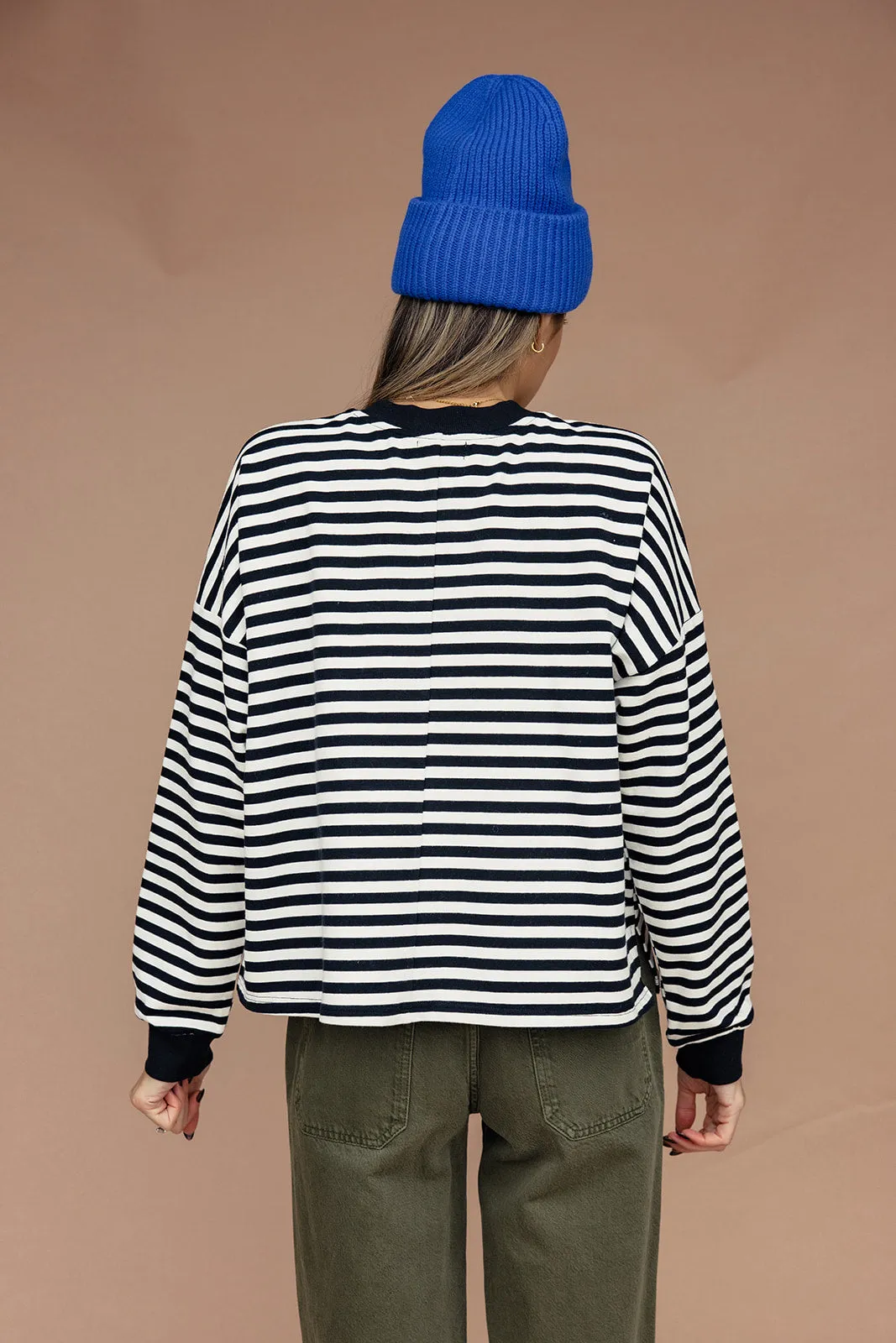 Jaelyn Henley Striped Pullover