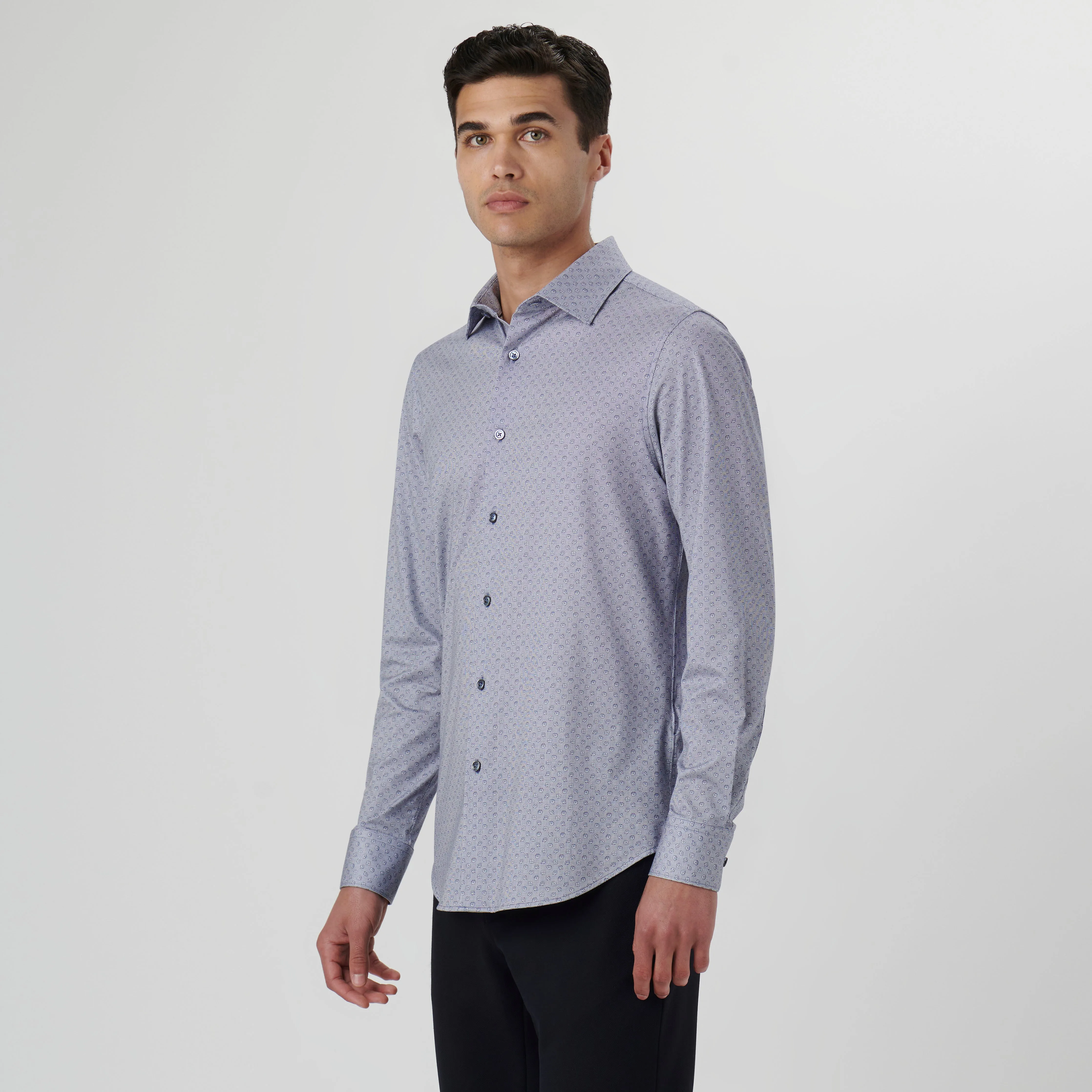 James Floral Pin Check OoohCotton Shirt