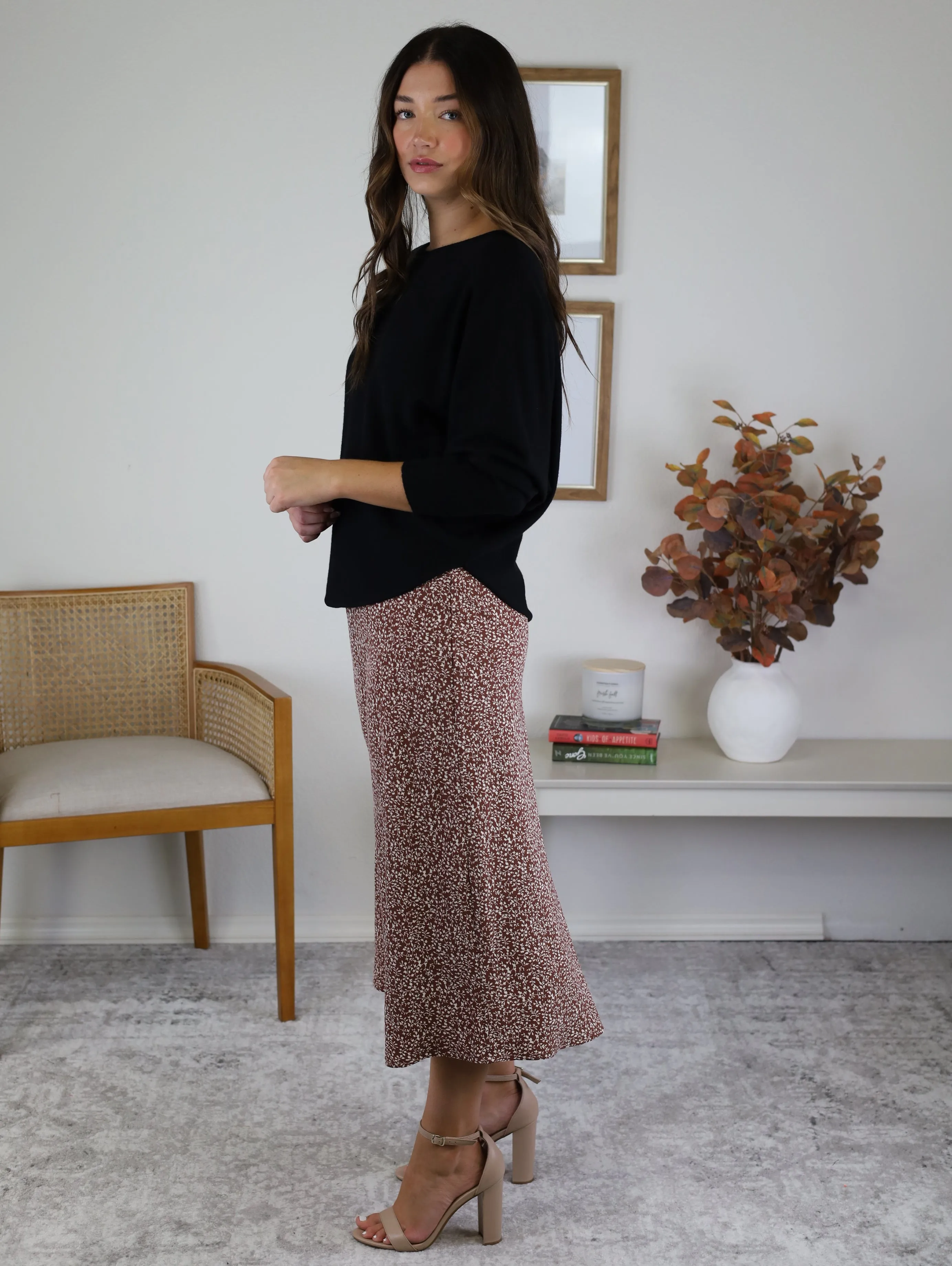 June Floral Midi Skirt