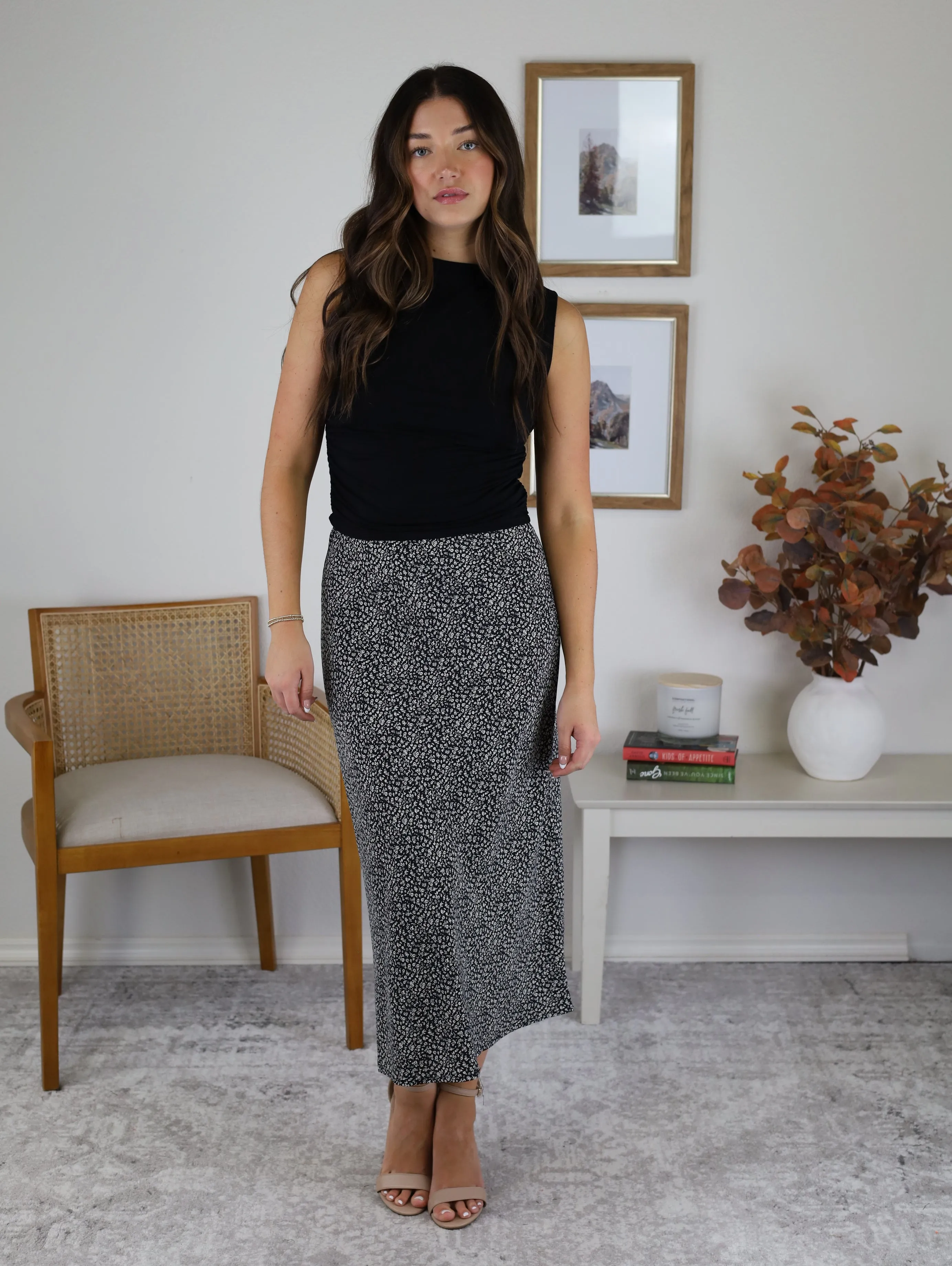 June Floral Midi Skirt