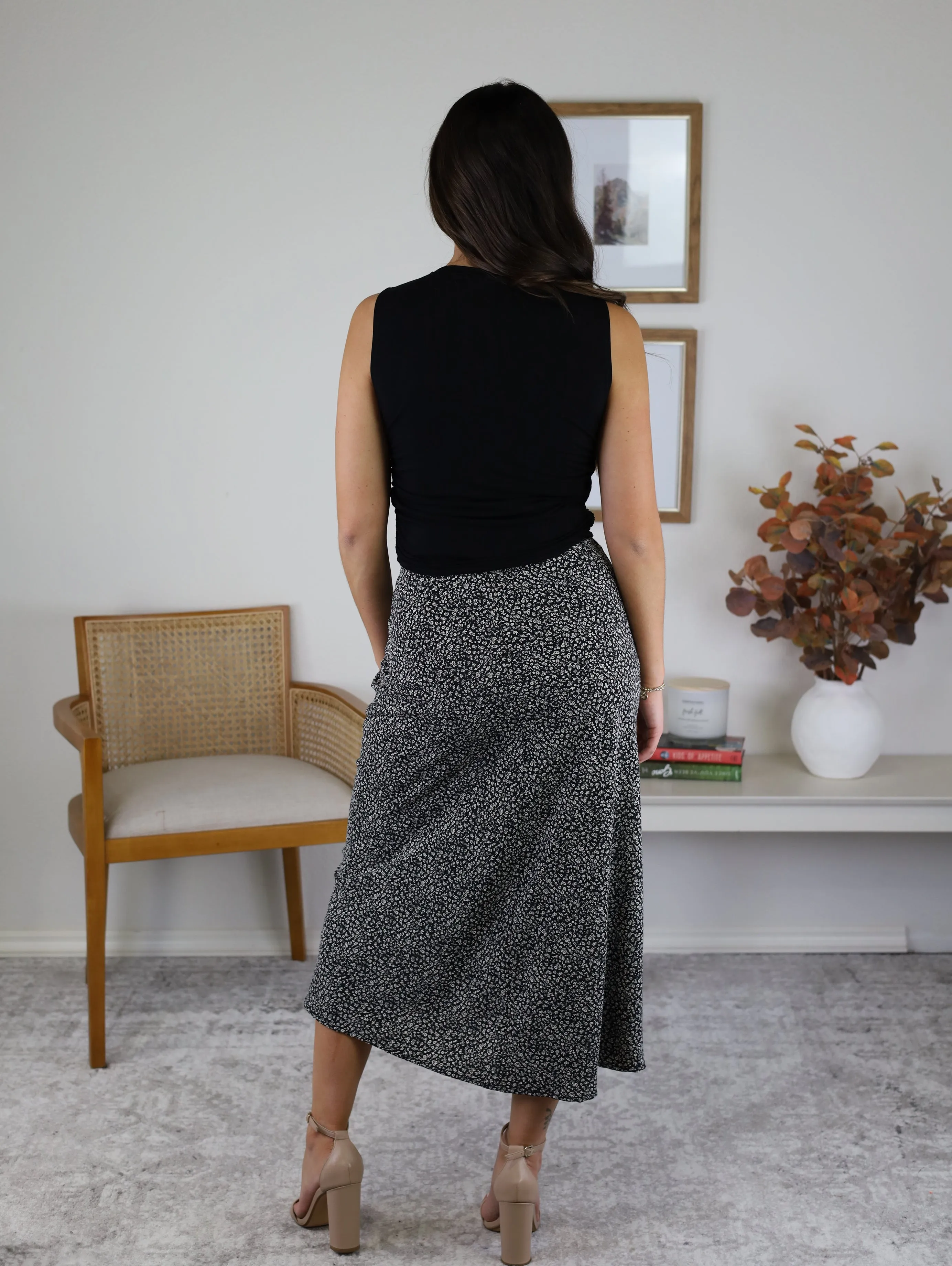 June Floral Midi Skirt