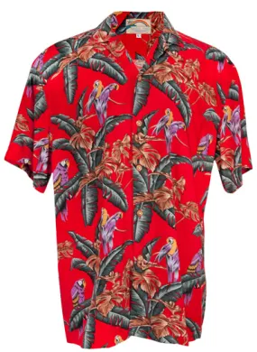 Jungle Bird Magnum PI Mens Shirt in Red