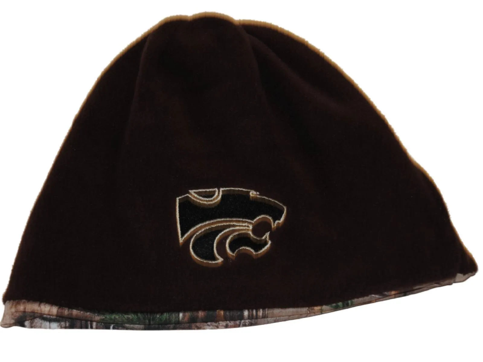 Kansas State Wildcats TOW Camo Brown Trap 1 Reversible Knit Beanie Hat Cap