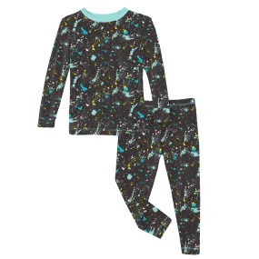 KicKee Pants Confetti Splatter Paint Print L/S Pajama Set