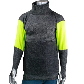 Kut Gard P601BP4CMHVBPP1TH-5XL ATA Blended Cut Resistant Pullover with Hi-Vis Sleeves