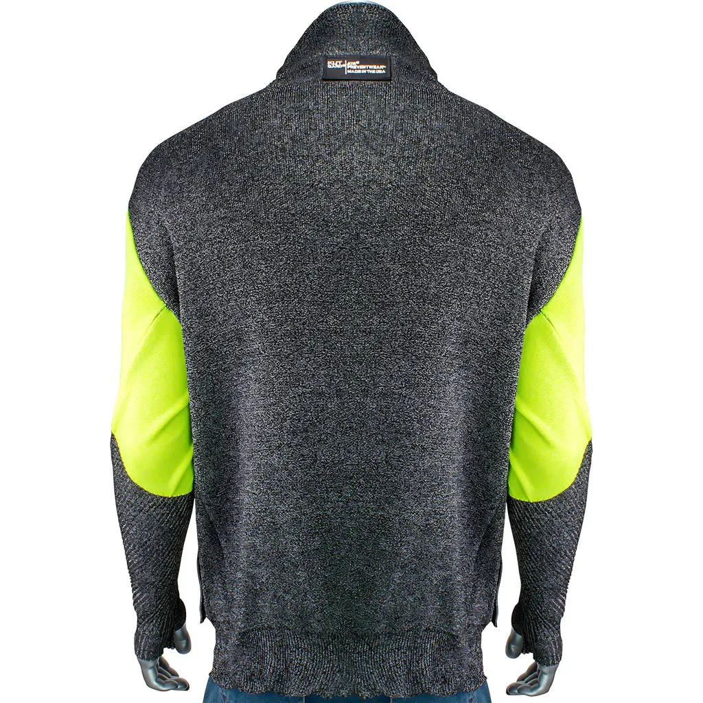 Kut Gard P601BP4CMHVBPP1TH-6XL ATA Blended Cut Resistant Pullover with Hi-Vis Sleeves