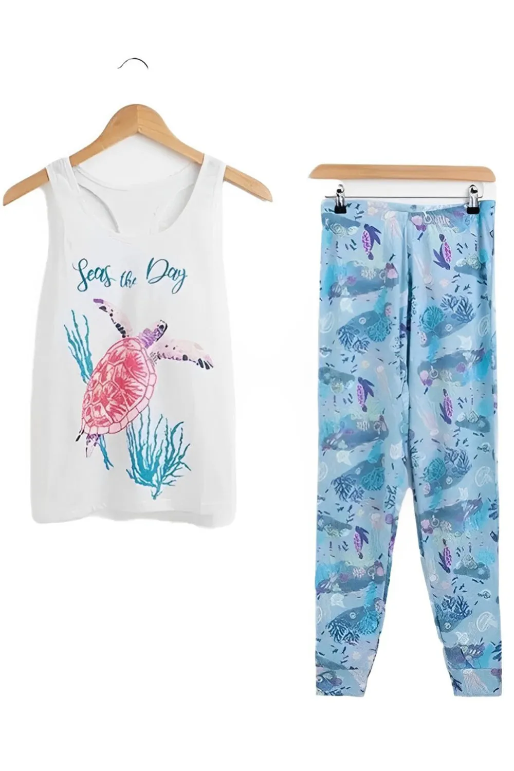 Ladies Sealife Pyjama Set