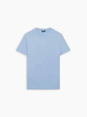 Light Blue Organic Cotton Crew Neck T-Shirt