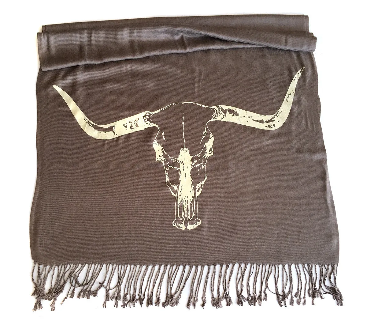 Longhorn Steer Skull pashmina scarf