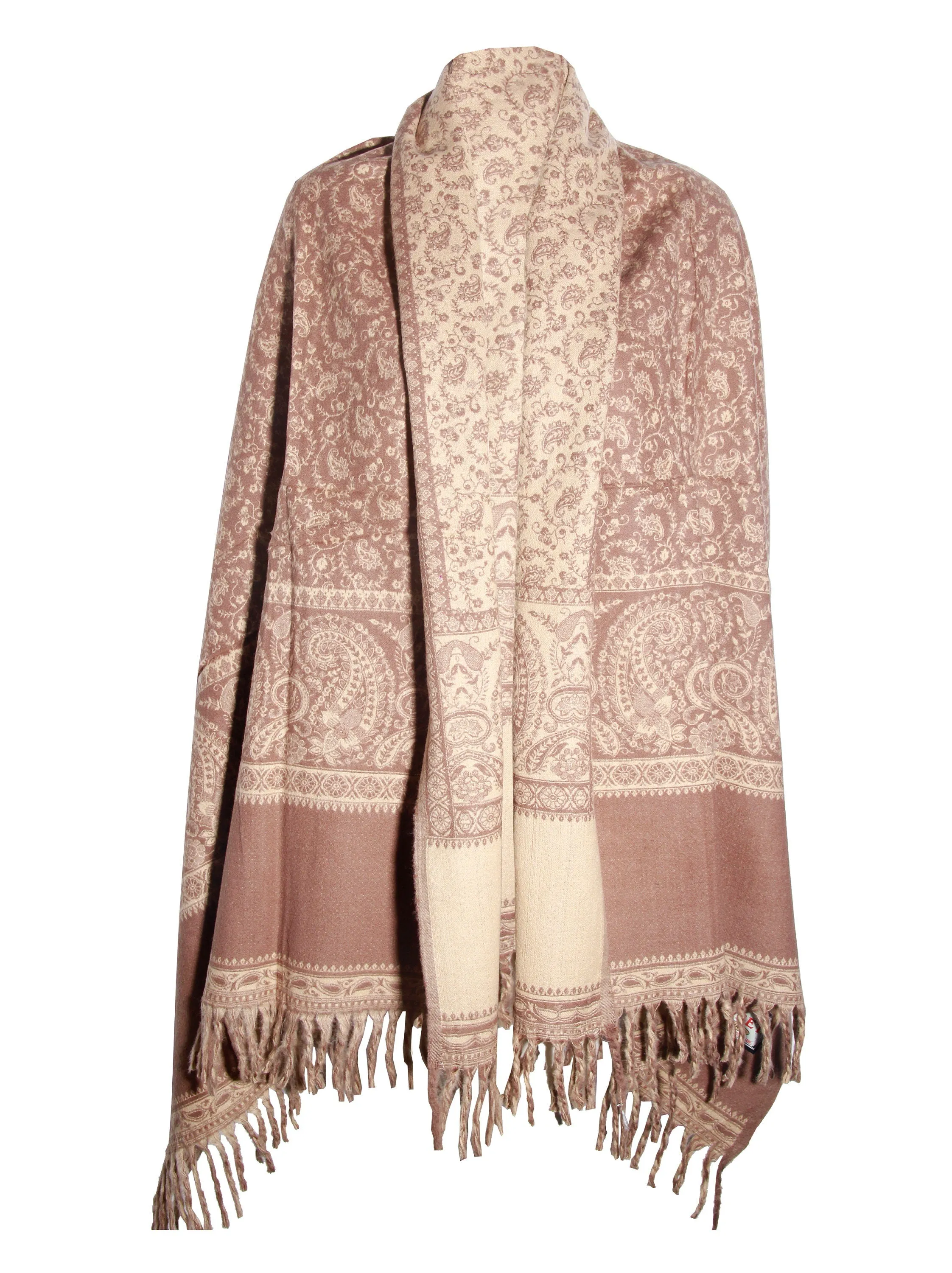 LUXURY HANDMADE soft brown floral Scarf Yak Wool comfortable scarf Shawl Blanket stole unisexTravel Wrap Meditation Soft Shawl special Gift