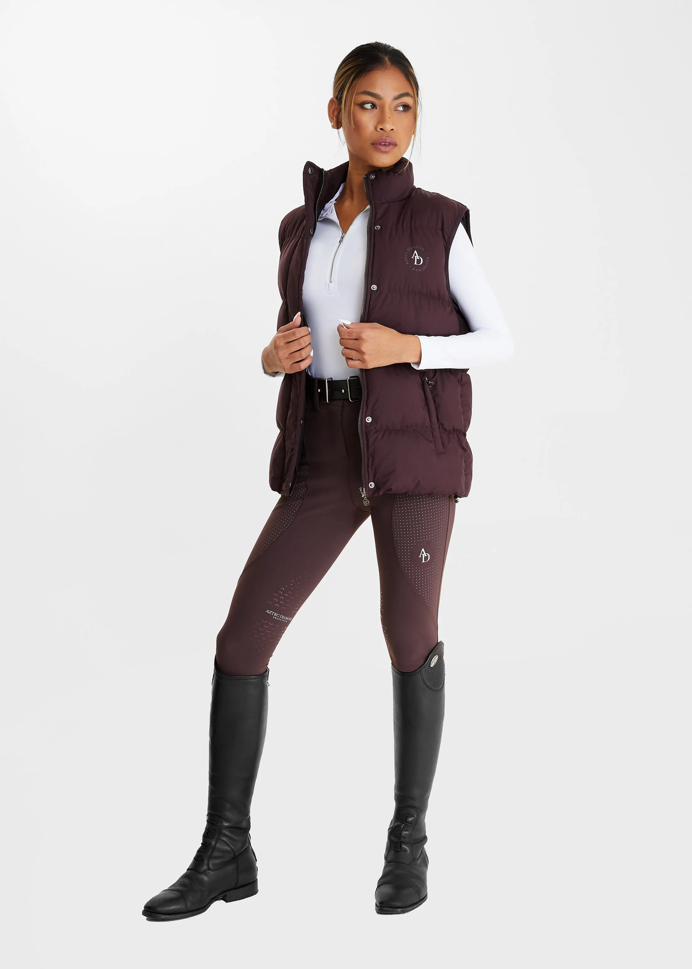 Maroon Puffer Gilet