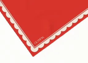 Matilda Candy Apple Silk Cotton Scarf - 54x54cm