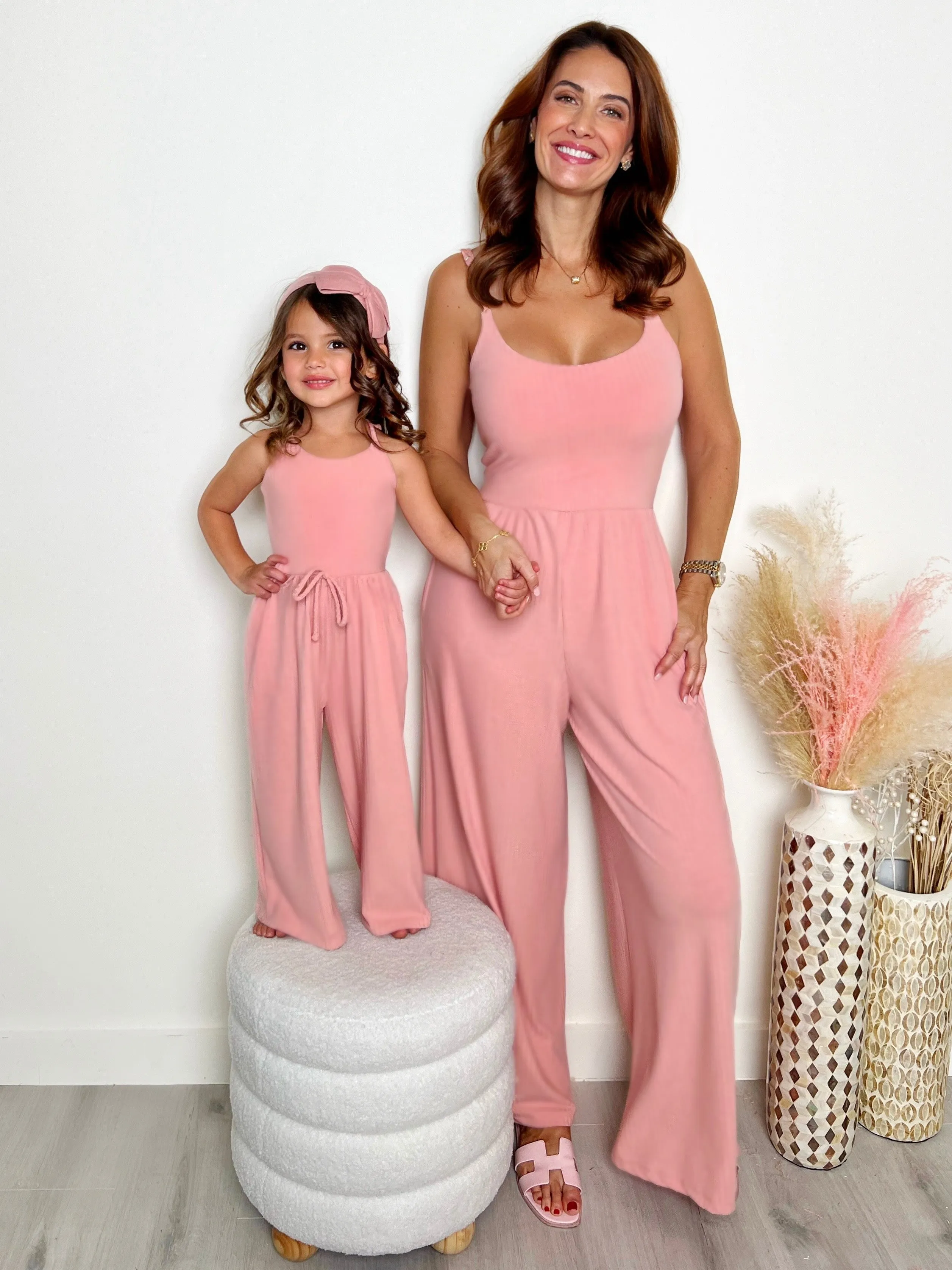 Mommy and Me Blushing Beauties Pink Jumpsuit