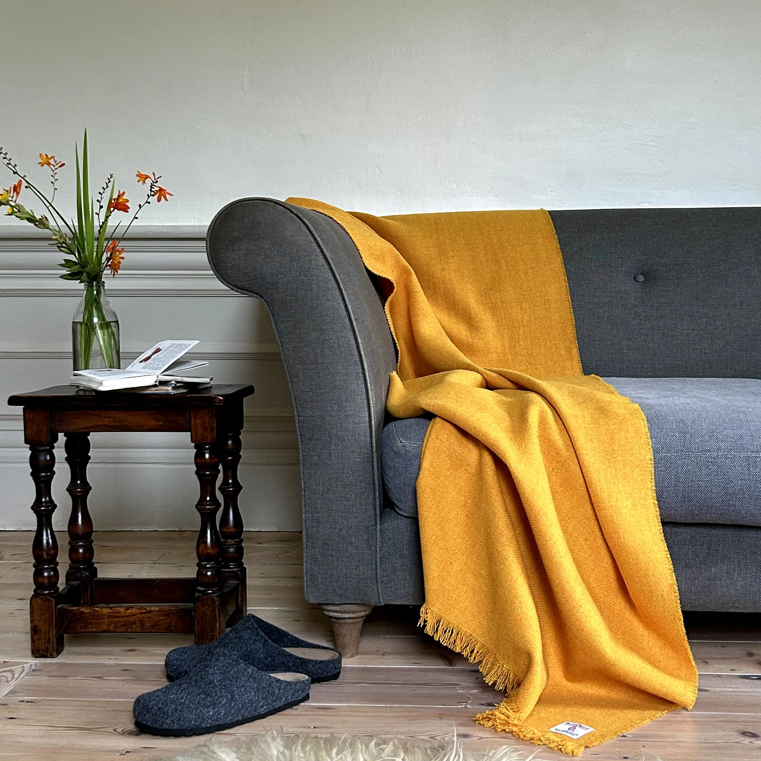 Mustard Wrap Blanket