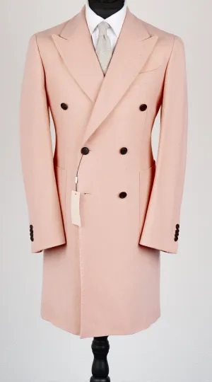 New Suitsupply Lavello Pink Wool and Cashmere DB Coat - Size 40R