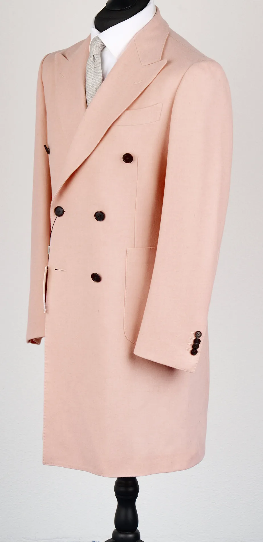 New Suitsupply Lavello Pink Wool and Cashmere DB Coat - Size 40R