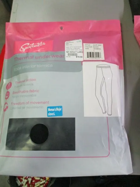 New WFS Sportcaster Thermal Underwear Pants Women's Adult Size Large