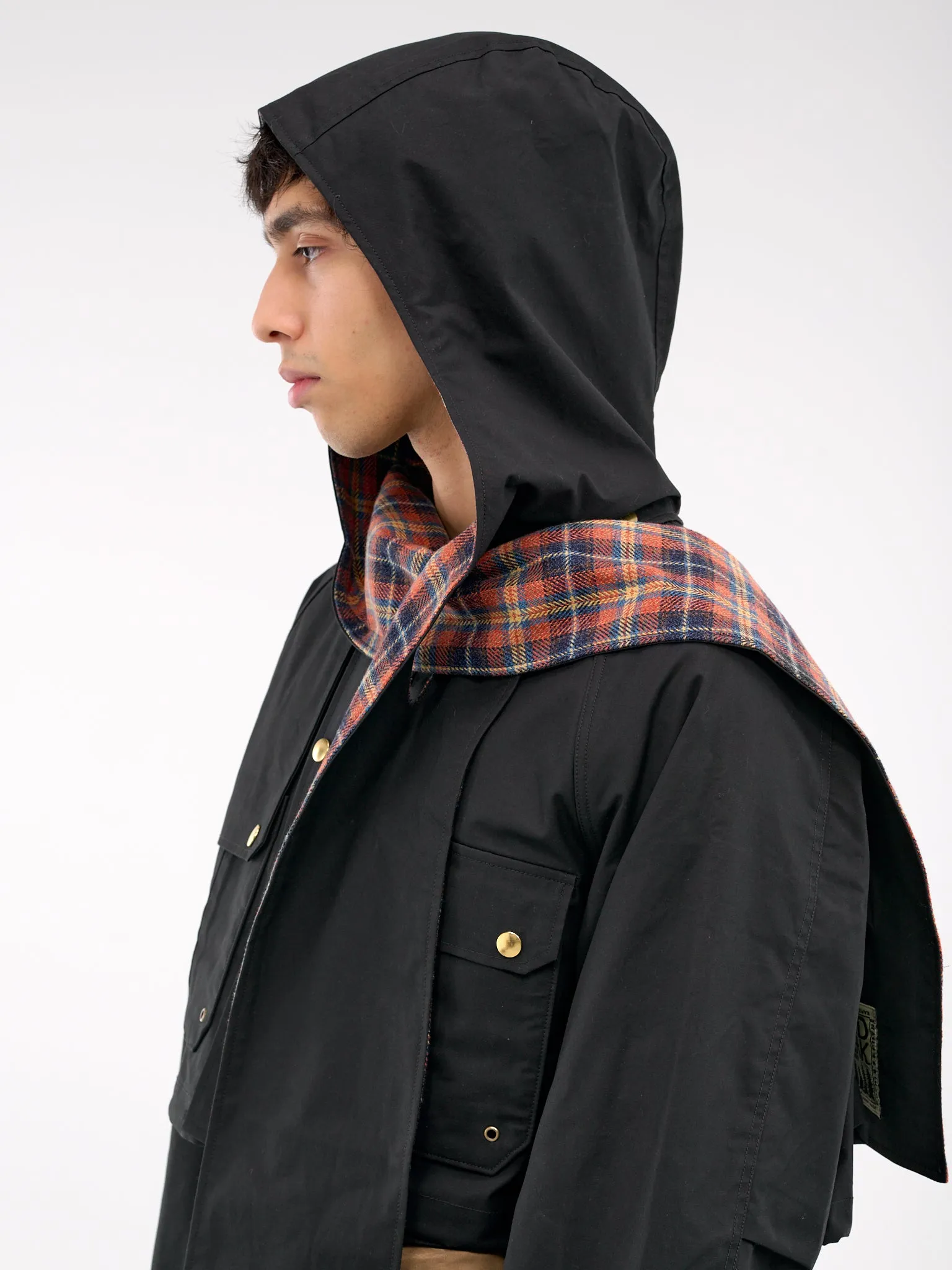 Oil Coated Rabbit Gale Parka (K2410LJ085-BLACK)