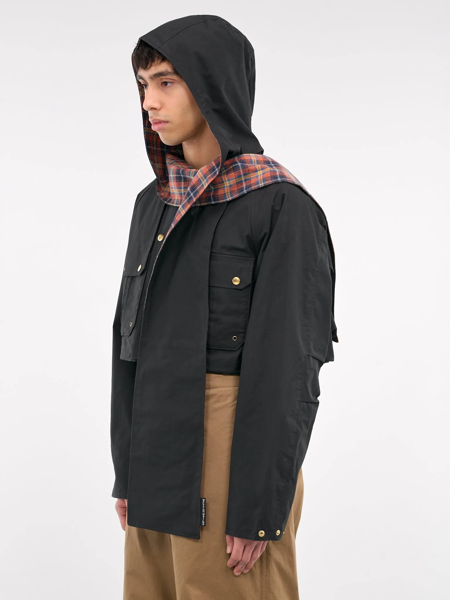 Oil Coated Rabbit Gale Parka (K2410LJ085-BLACK)