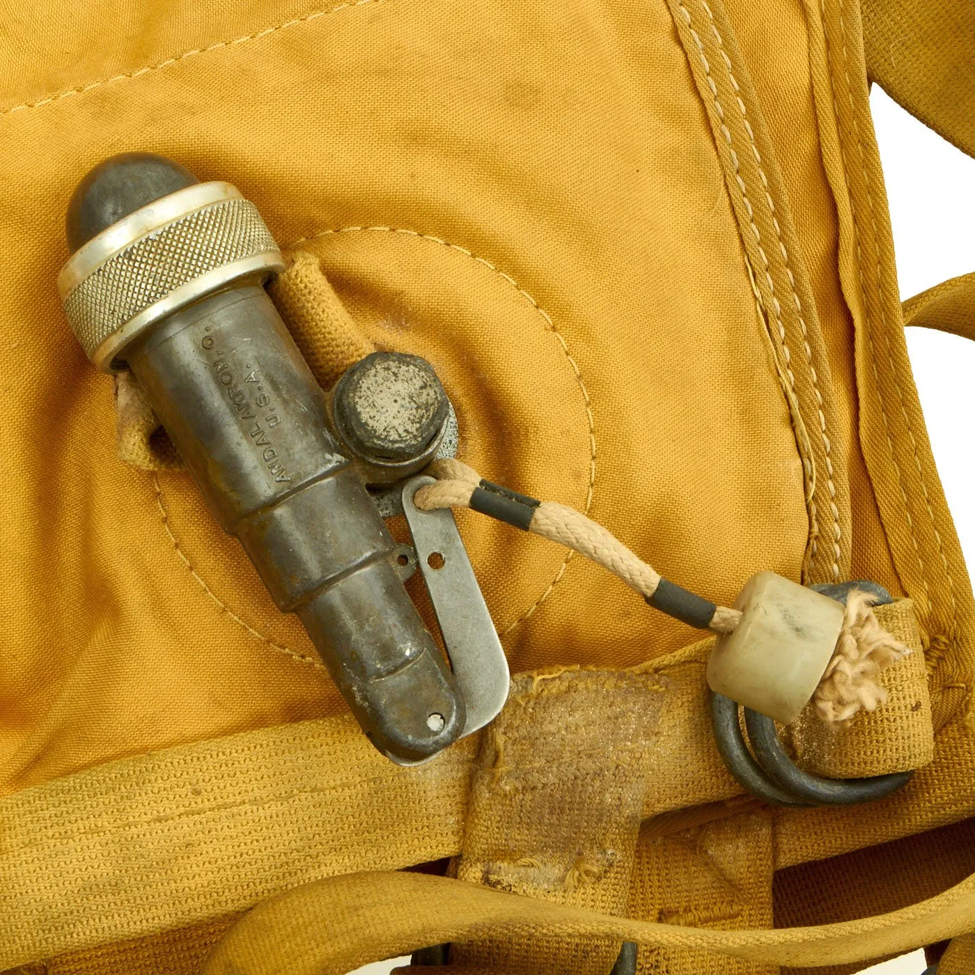 Original U.S. 1950s Flight Helmet Grouping with B-5 Life Vest and Embroidered Scarf