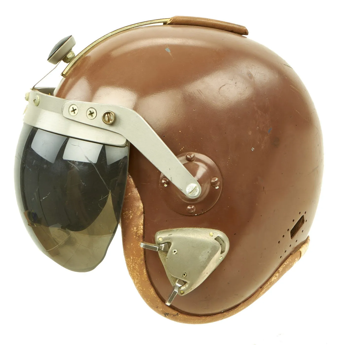 Original U.S. 1950s Flight Helmet Grouping with B-5 Life Vest and Embroidered Scarf