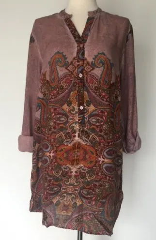 Paisley Kurti in Rose