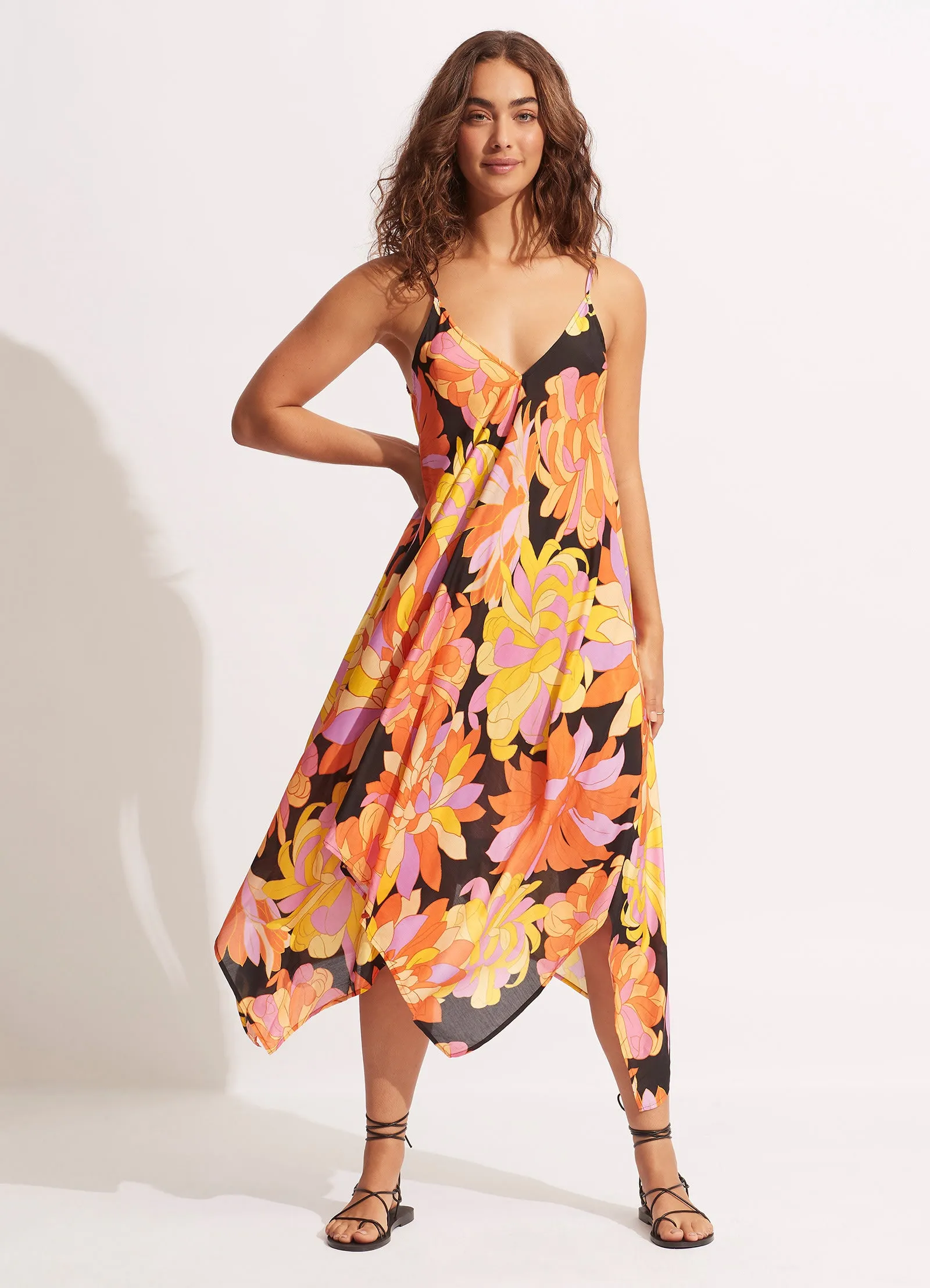 Palm Springs Scarf Dress - Black