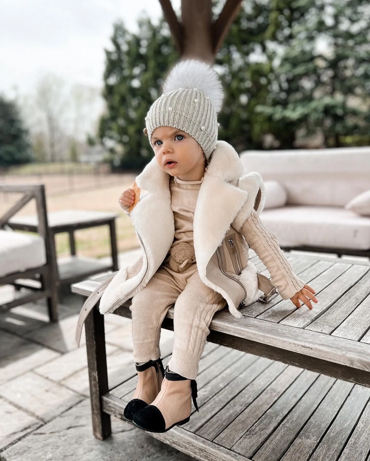 Pearl Angora Kids Hat