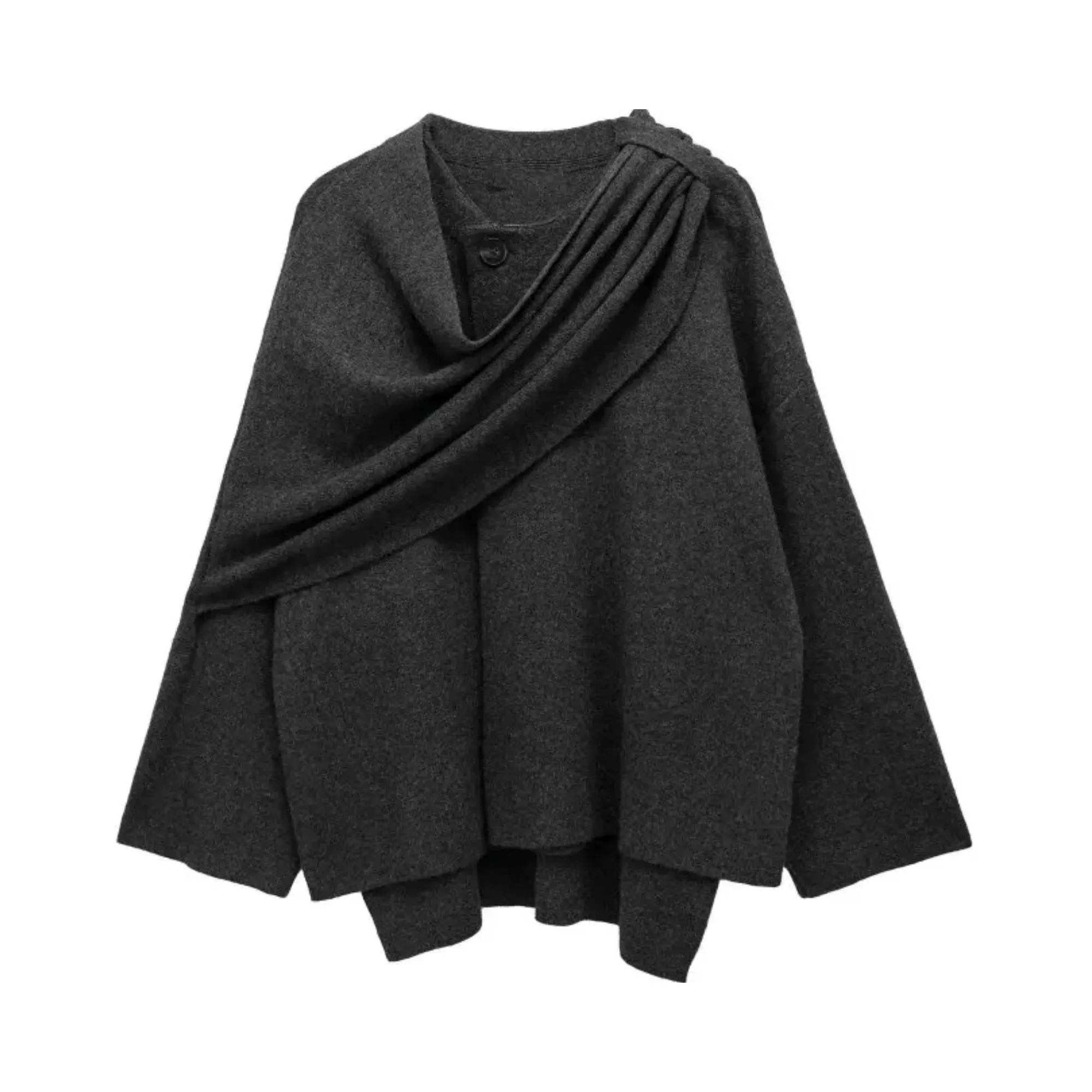 Pre Order:  Knitted Shawl Short Loose Overcoat