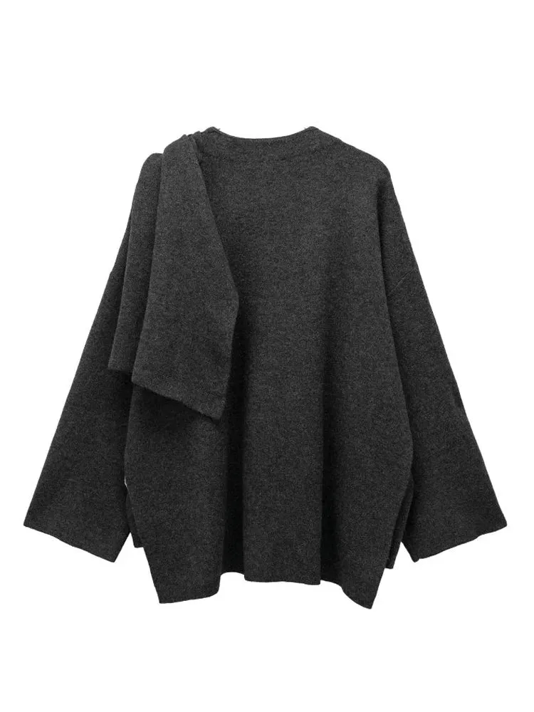 Pre Order:  Knitted Shawl Short Loose Overcoat