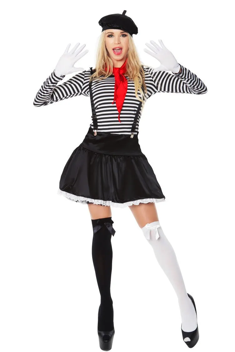 Premium Mesmerizing Mime Womens Costume